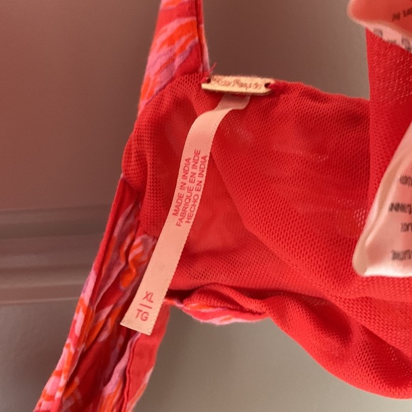 Free People Red Floral Crop Top - Picture 3 of 6